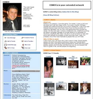 Jordan Edmund's myspace page